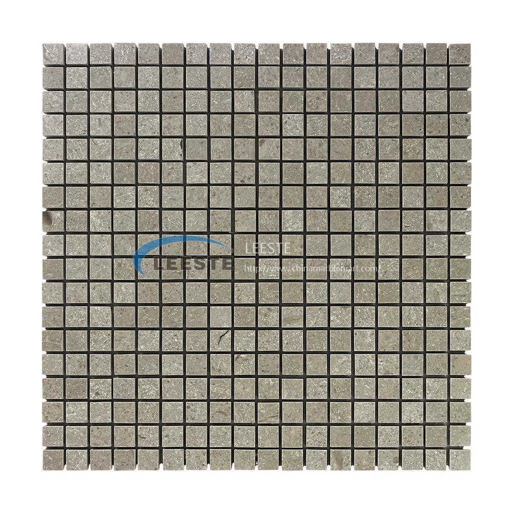 Cinderella Grey  1.5 cm Square Design Marble Mosaic Tile