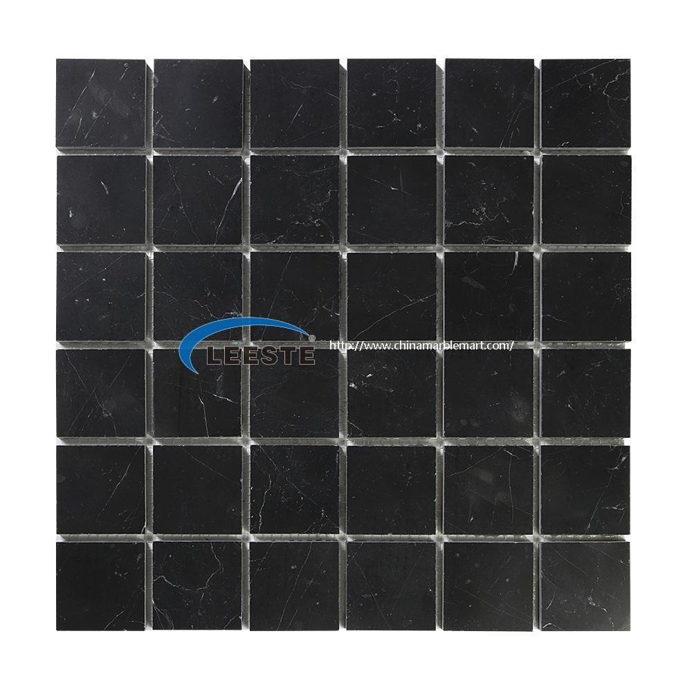 Nero Marquina black Kitchen Mosaic tiles bathroom Square 2x2 inch mosaic 