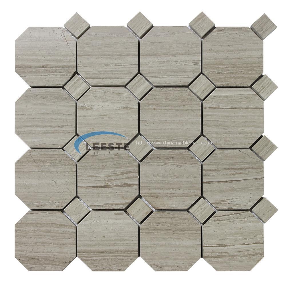 White Oak Price for hot sale wall and floor OCTAGON mosaic tile in China