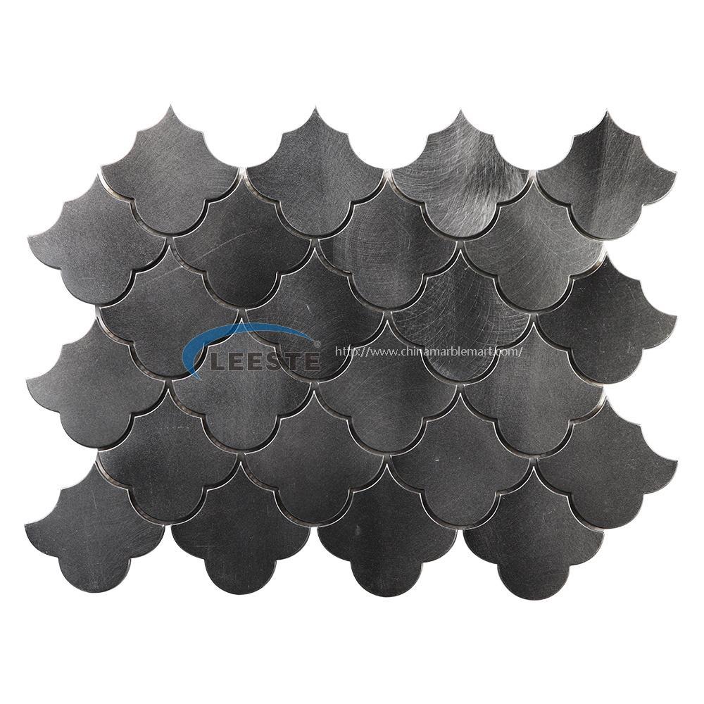 Modern  flower pattern Aluminum mosaic flower black Aluminum Mosaic