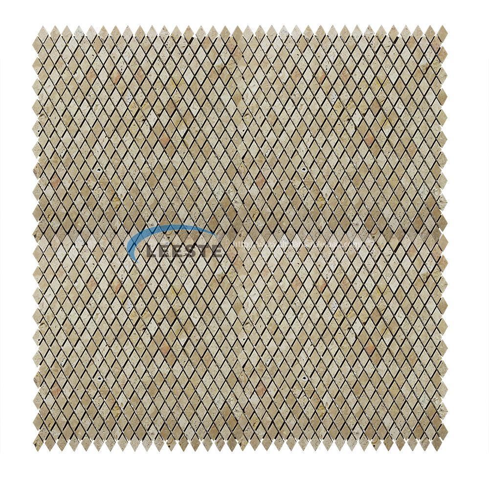 beige Traverinte small Diamond mosaic beige Traverinte small Diamond mosaic