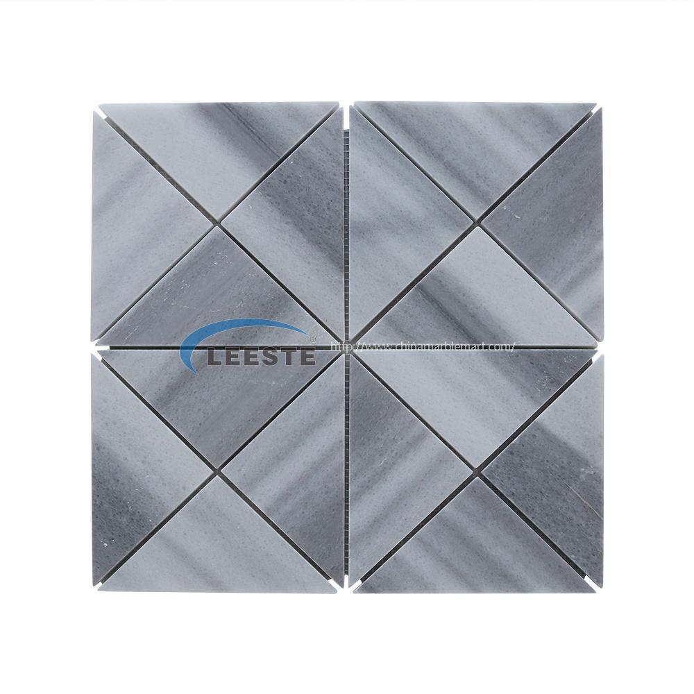 Polish material blue and gray marmara cross marble mosaic tile 