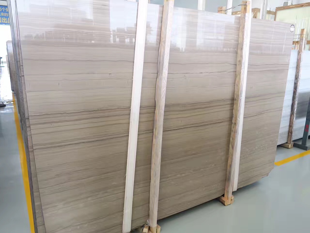 Athens wood marble slab Chinese grey brown marble slab 