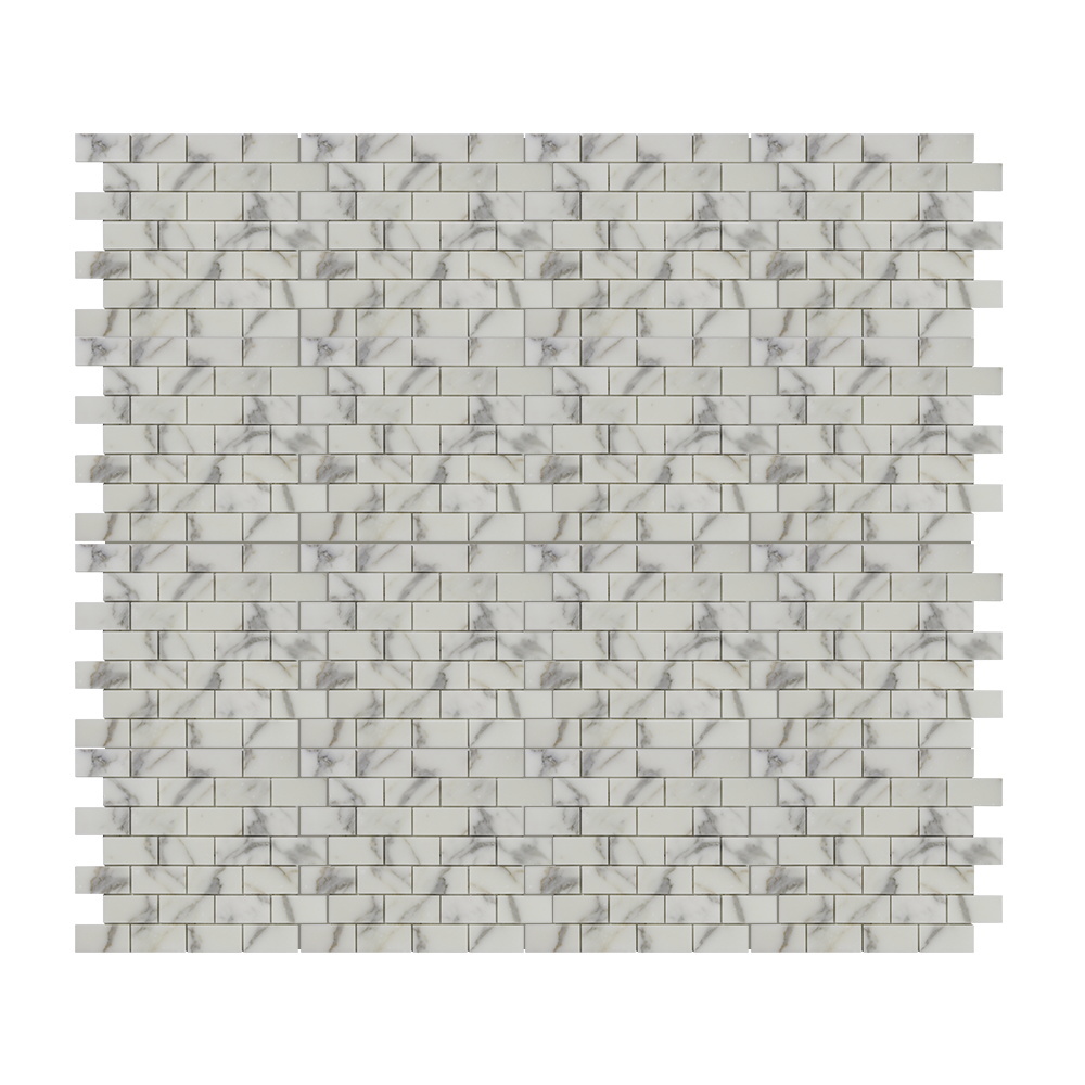Calacatta Gold Polished 1.5x3" Brick Design Marble Mosaic Tiles Calacatta Gold Polished 1.5x3" Brick Design Marble Mosaic Tiles