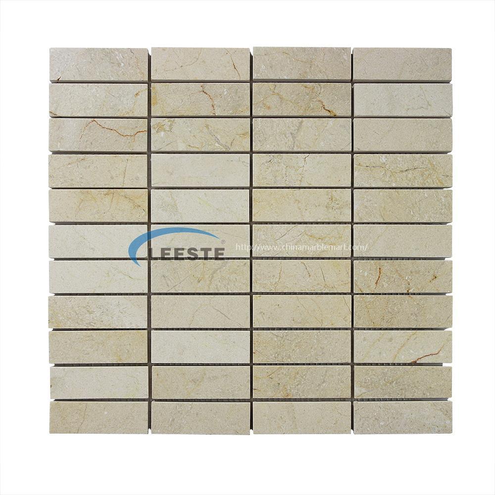 Crema Marfil liner Marble Mosaic Tile