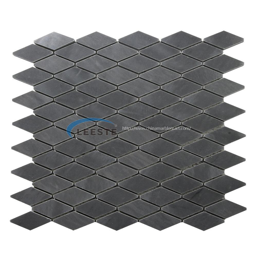 Chinese Bardiglio Grey Diamond Shaped Marble Mosaic Tile