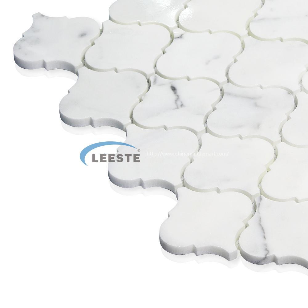Calacatta White Polished 3" Arabesque Marble Mosaic Tile Calacatta White Polished 3" Arabesque Marble Mosaic Tile