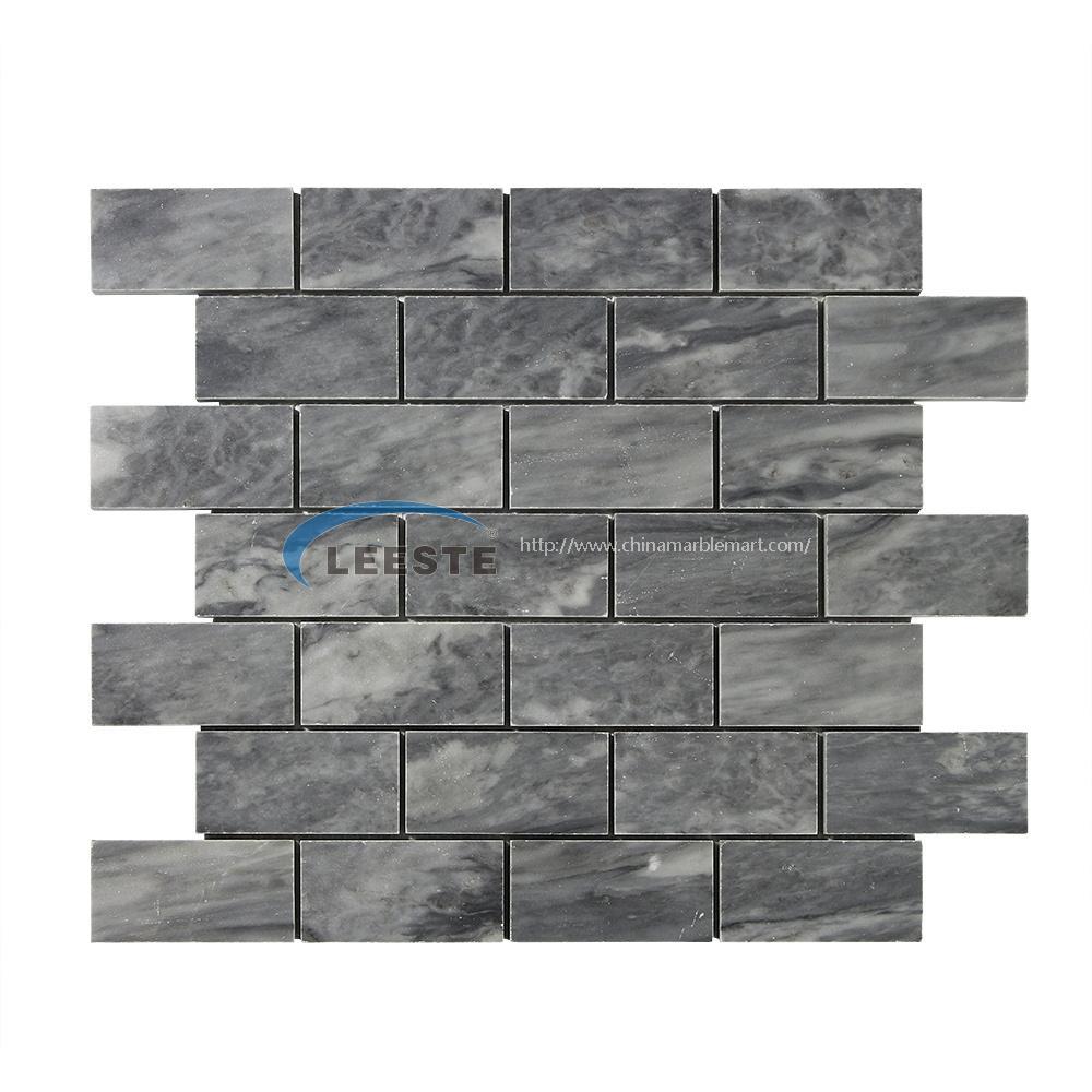 Bardiglio Nuvolato marble 1-1/2"x3" Brick Mosaic 