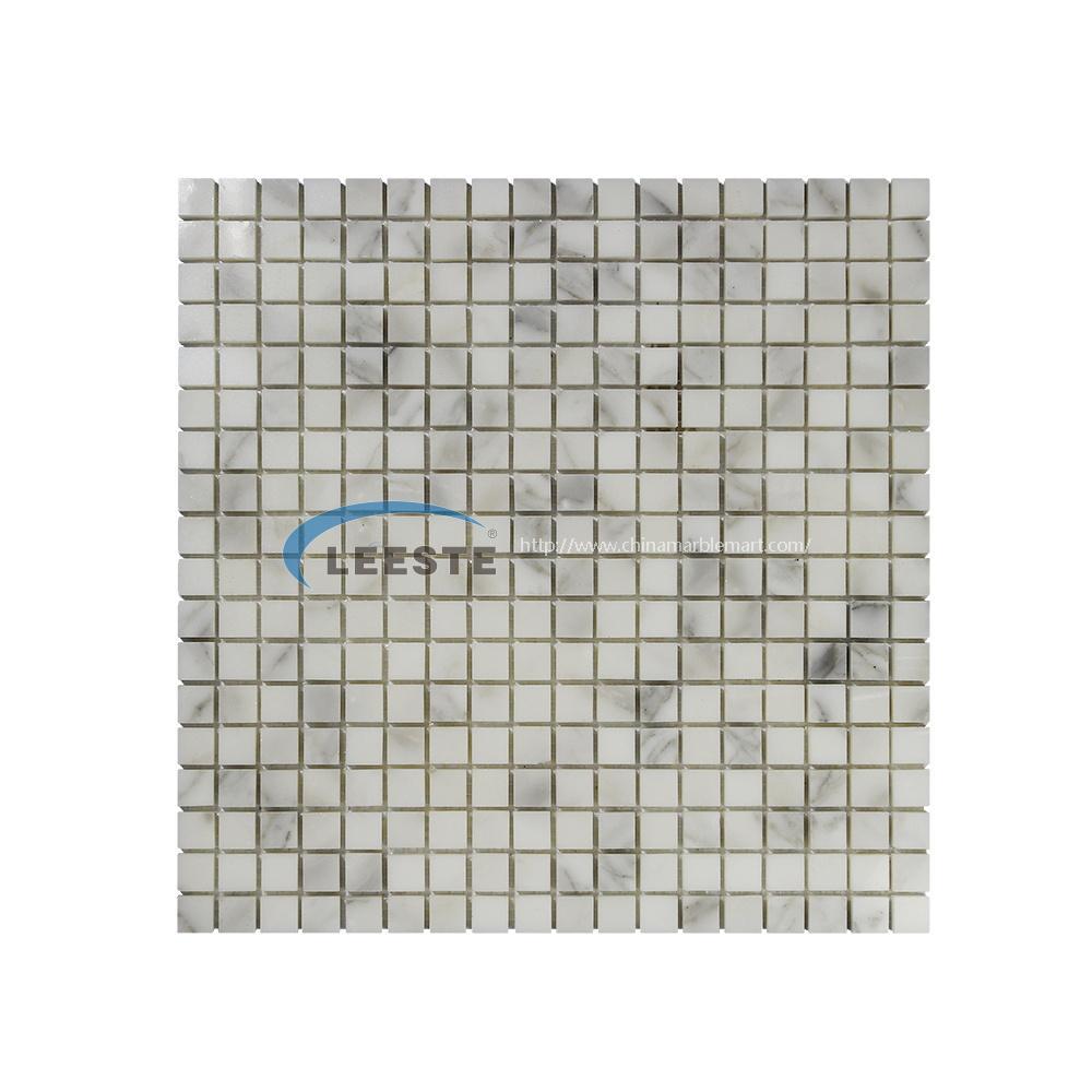 Best quanlity Calacatta Gold Polished 5/8 inch Square Marble Mosaic