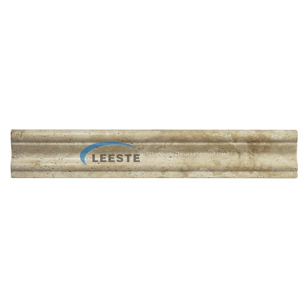  Beige travertine High quality marble decorative chair rail marble moulding