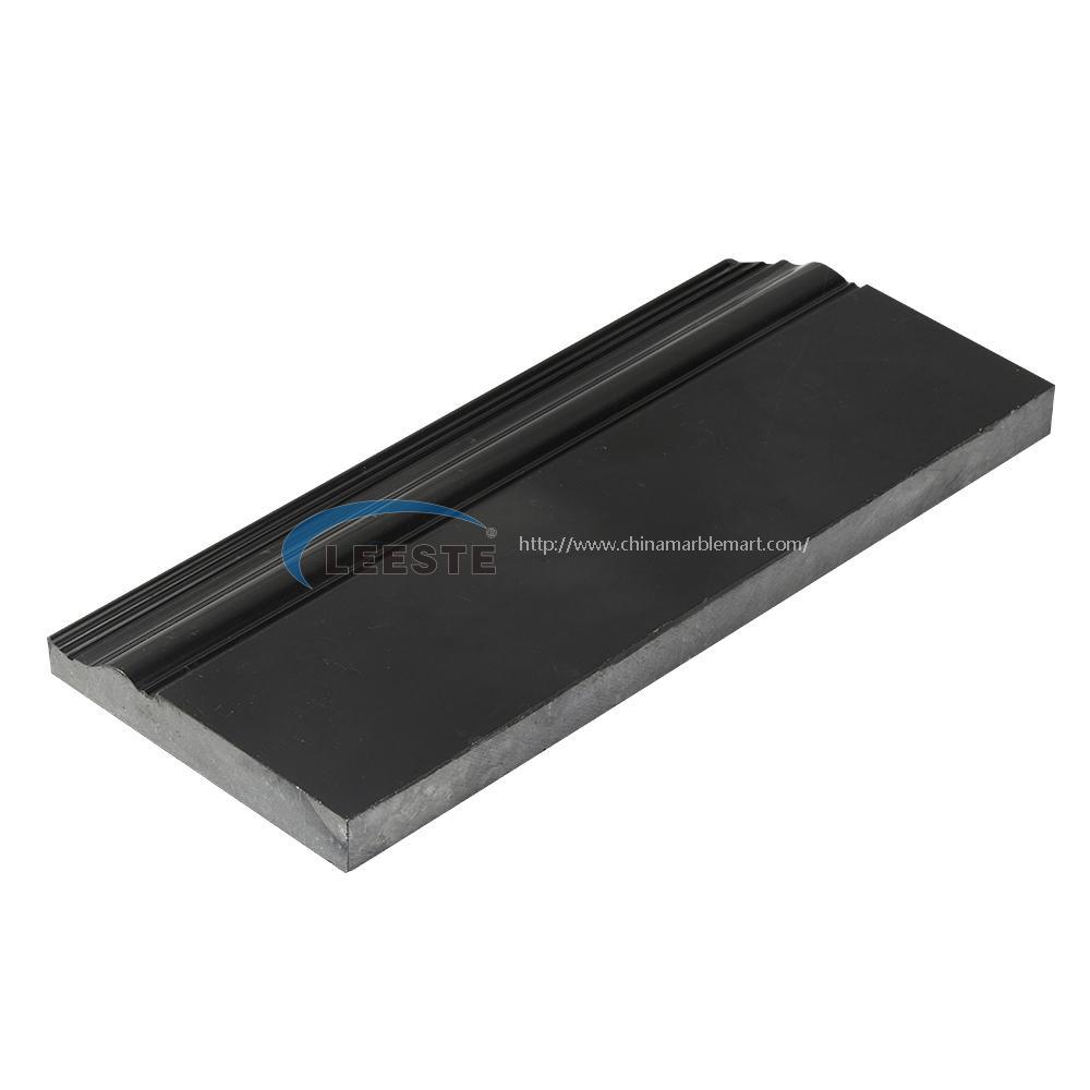 Wholesale Nero marquina less veins black bullnose pencil liner trim decoration baseboard