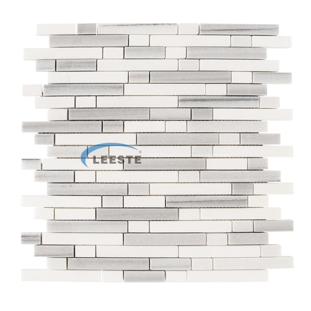Home interior products marmara rectangle blend linear marble mosaic tile