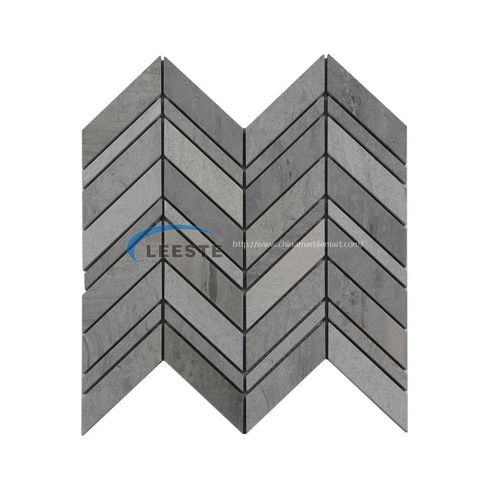 Popular mosaic Blue marble mosaic Blue wood chevron mosaic