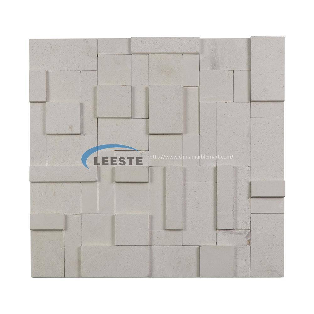 Mosaic new design beige limestone 3D mosaic