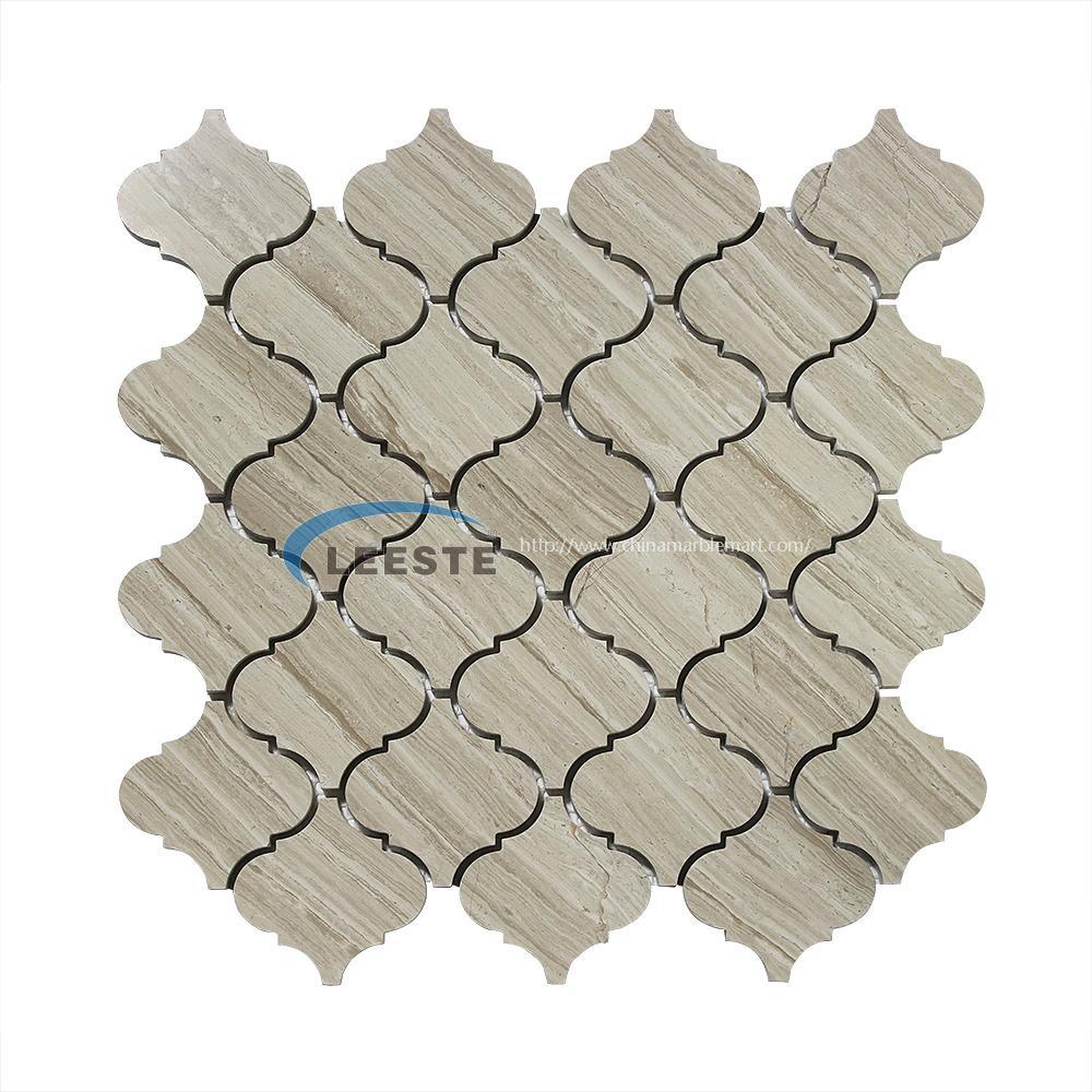 White Oak Arabesque style Premium Mosaics lantern mosaic 