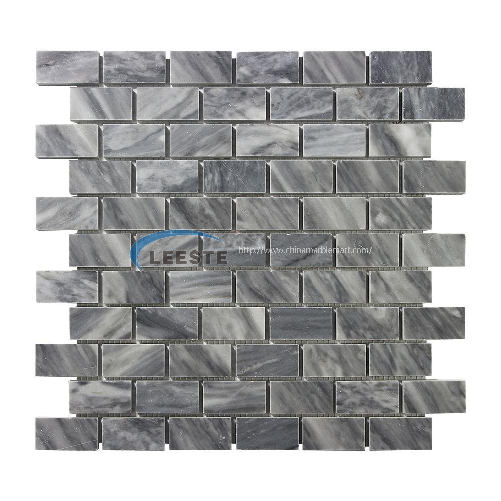  Italian Bardiglio 1"x2" Brick Mosaic