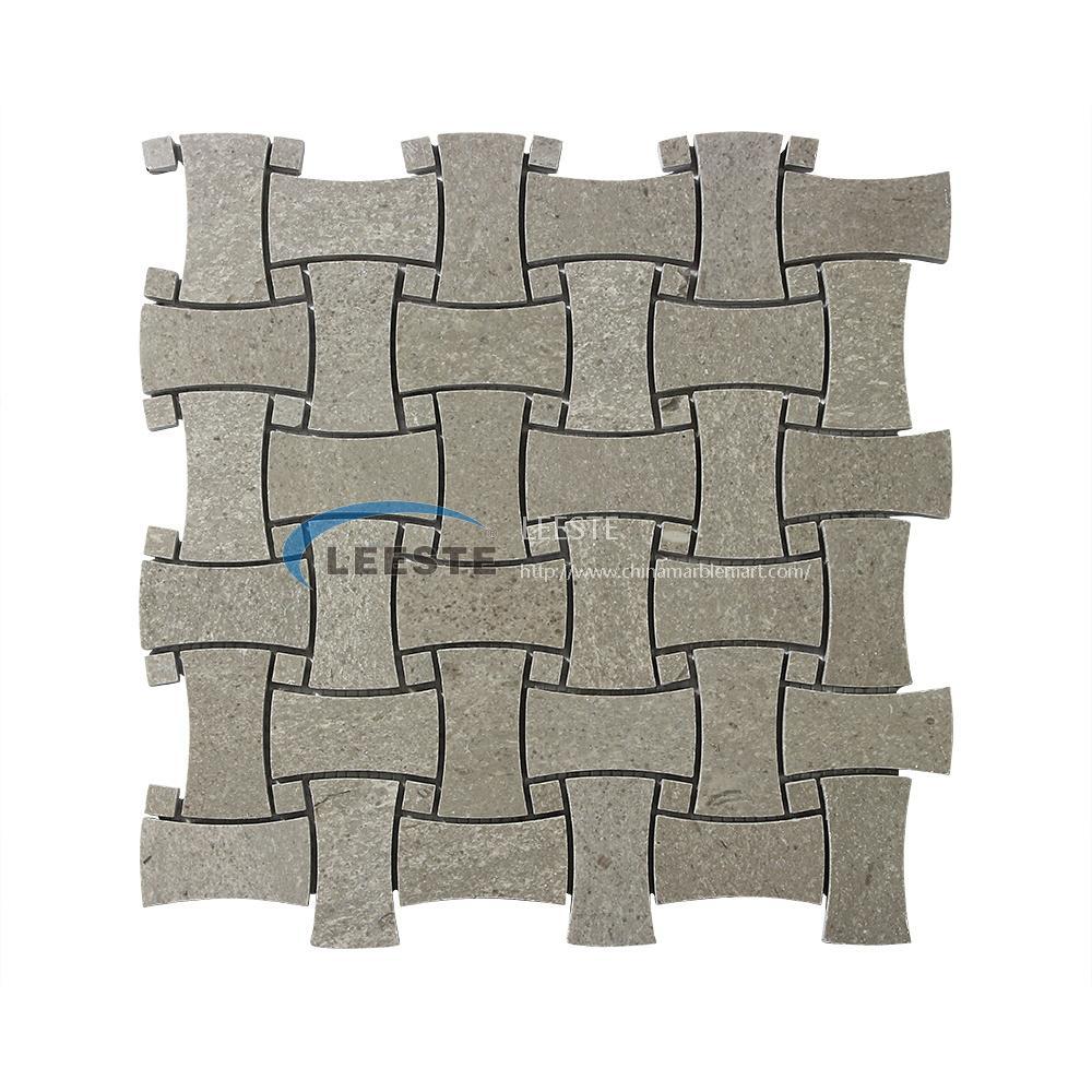 Cinderella Grey Dogbone Shaped Marble Mosaic Tile