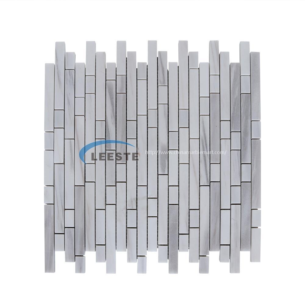 New design Decoration wall backsplash dolomiti linear marble mosaic tile