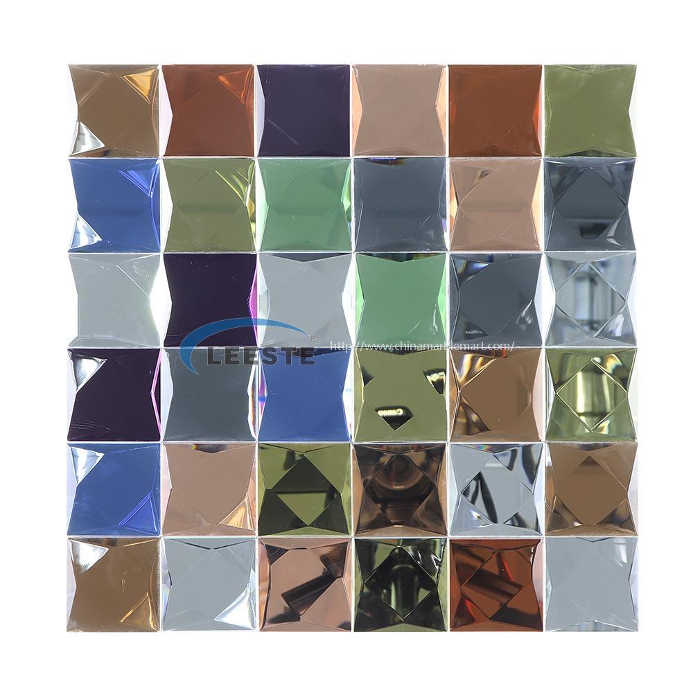 Glass Mosaic diamond 3d colorful glass mosaic