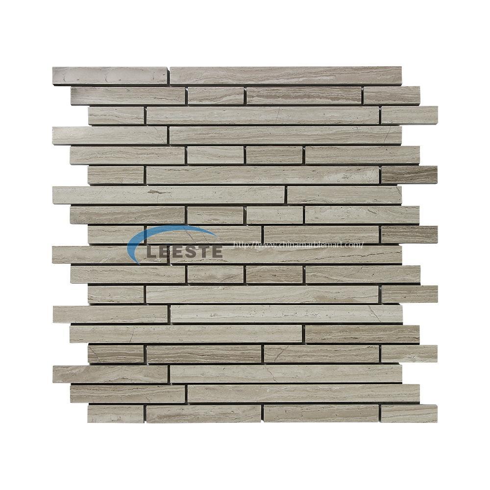 China wholesale Luxury Bathroom stone Glossy Linear Mosaics 