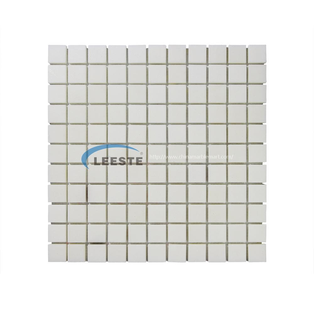 Thassos white 1 inch square thassos white marble mosaic