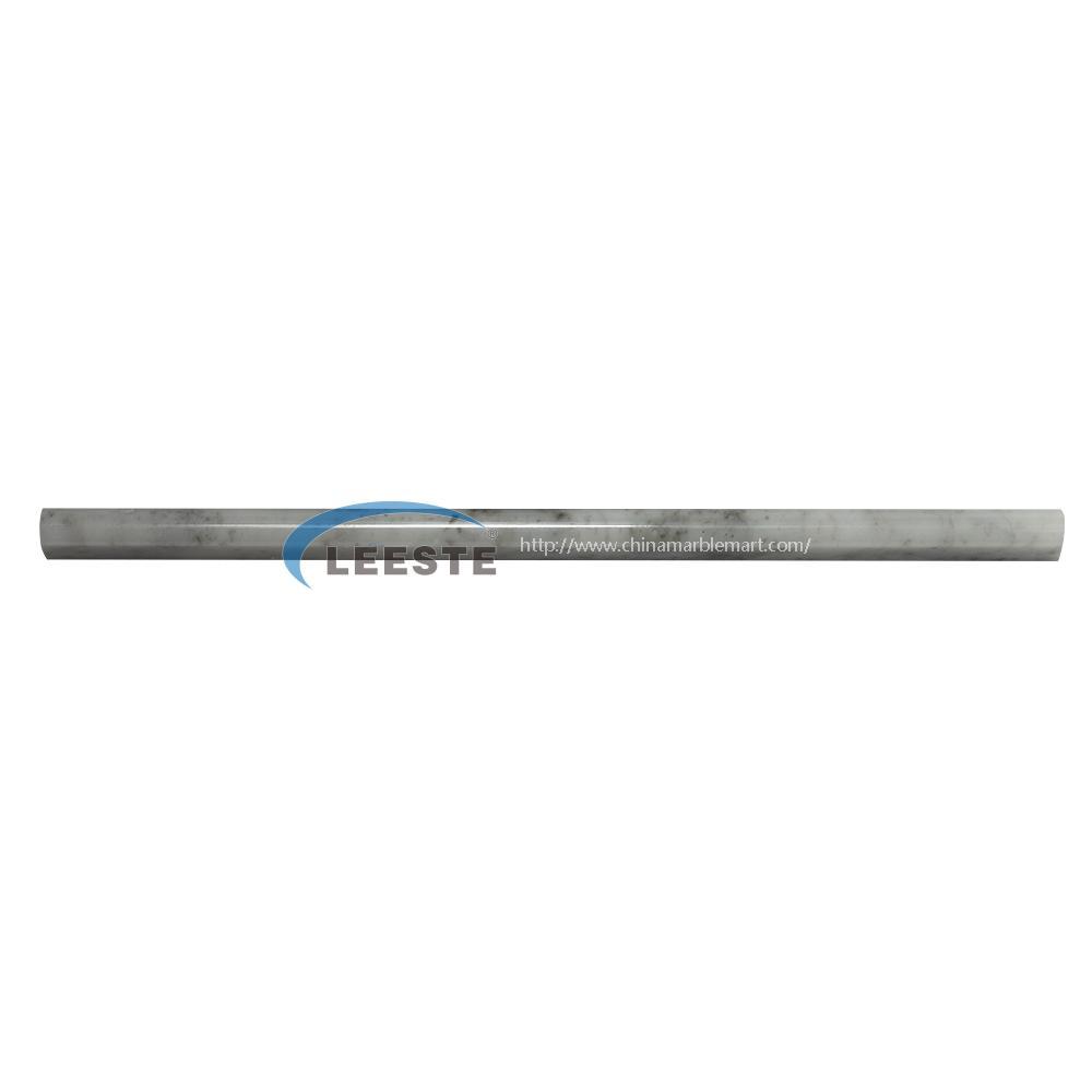 Italy Bianco Carrara 3/4"X3/4"X12" polished marble pencil moulding
