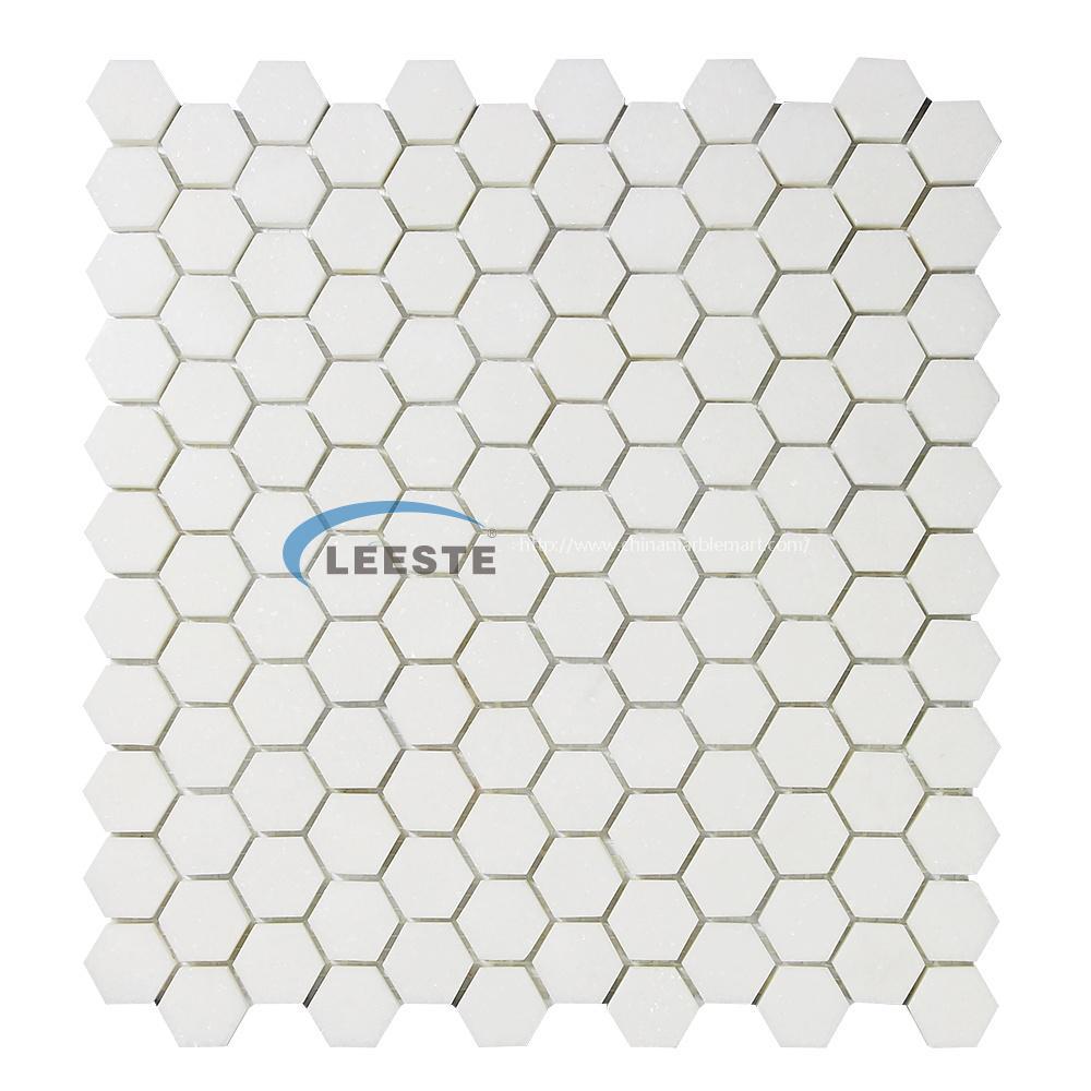 Thassos white 1 inch hexagon price marble mosaic 