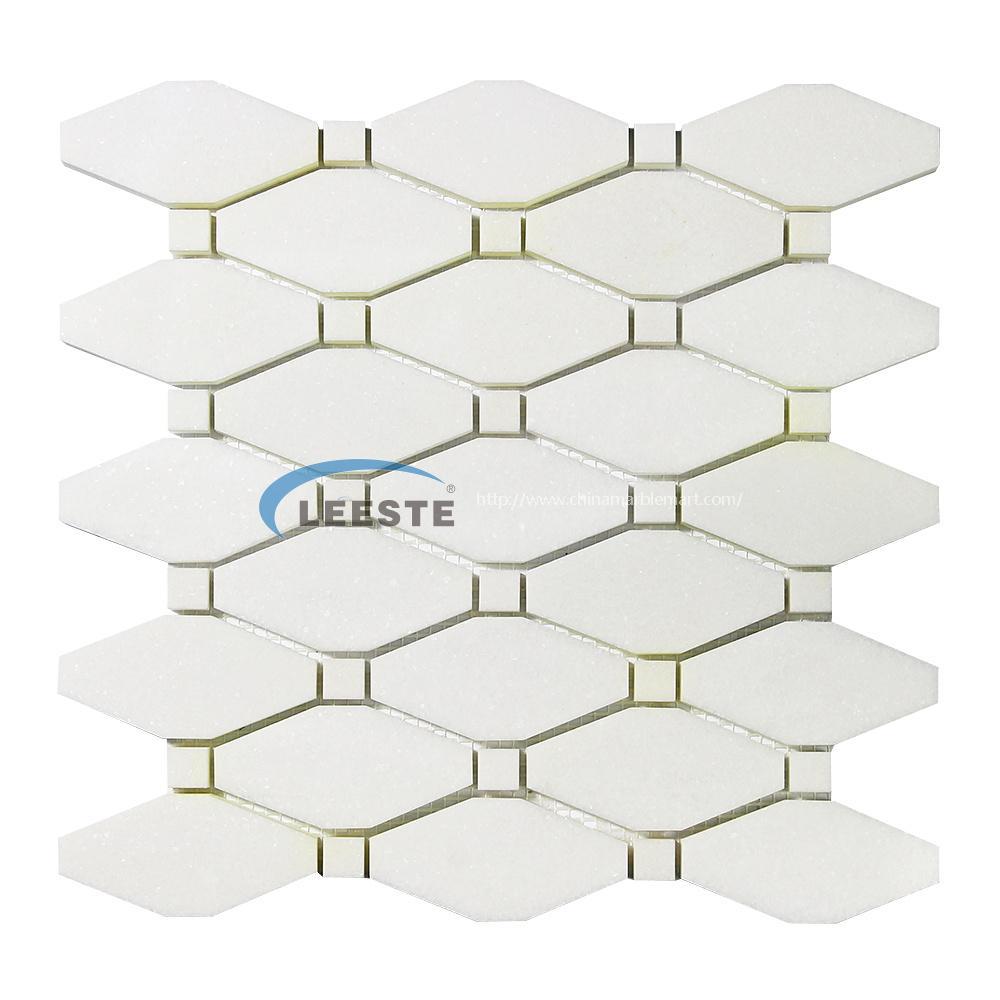  Royal white OCTAVE mosaic white marble mosaic floor tile