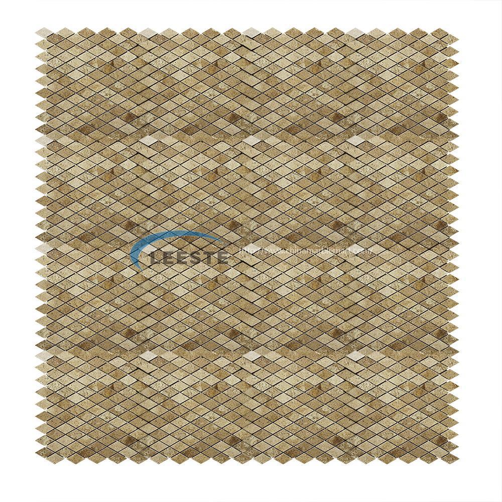 beige travertine honed Diamond mosaic tile beige travertine honed Diamond mosaic tile