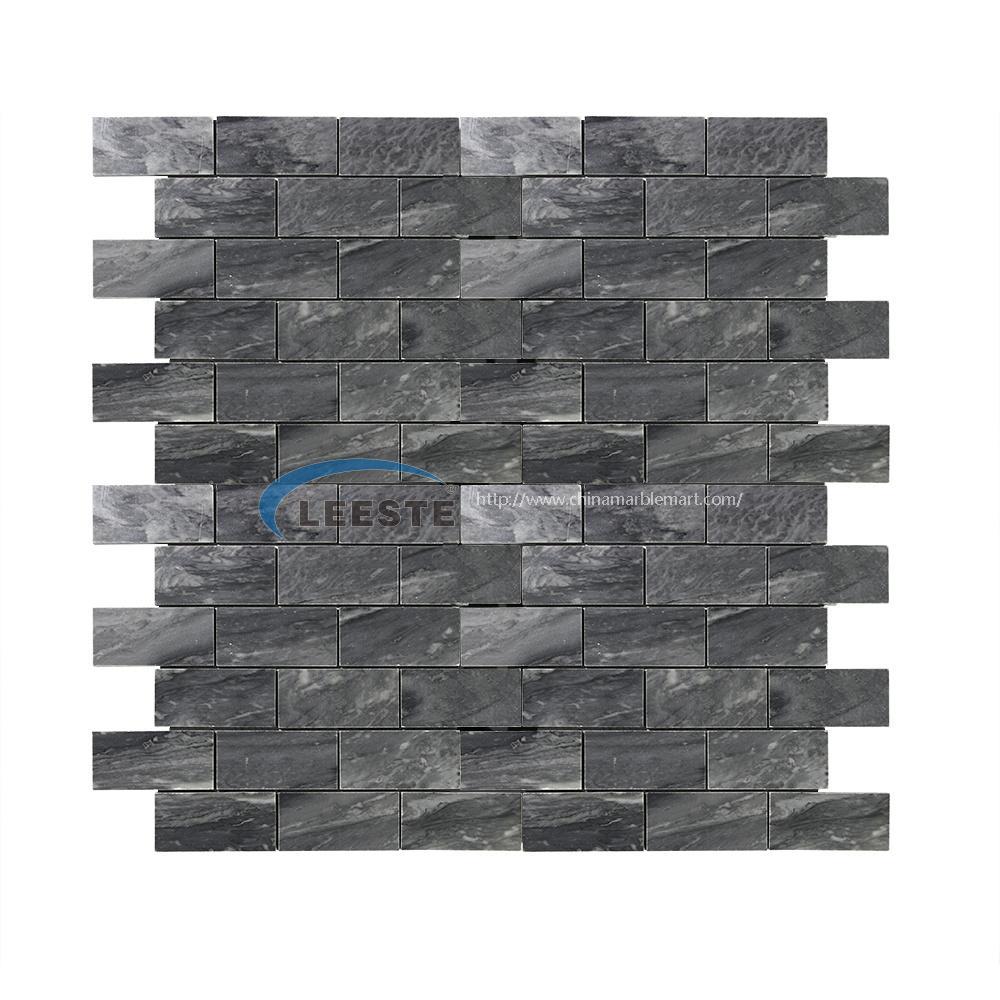 Bardiglio 2"x4" Brick Mosaic Tile