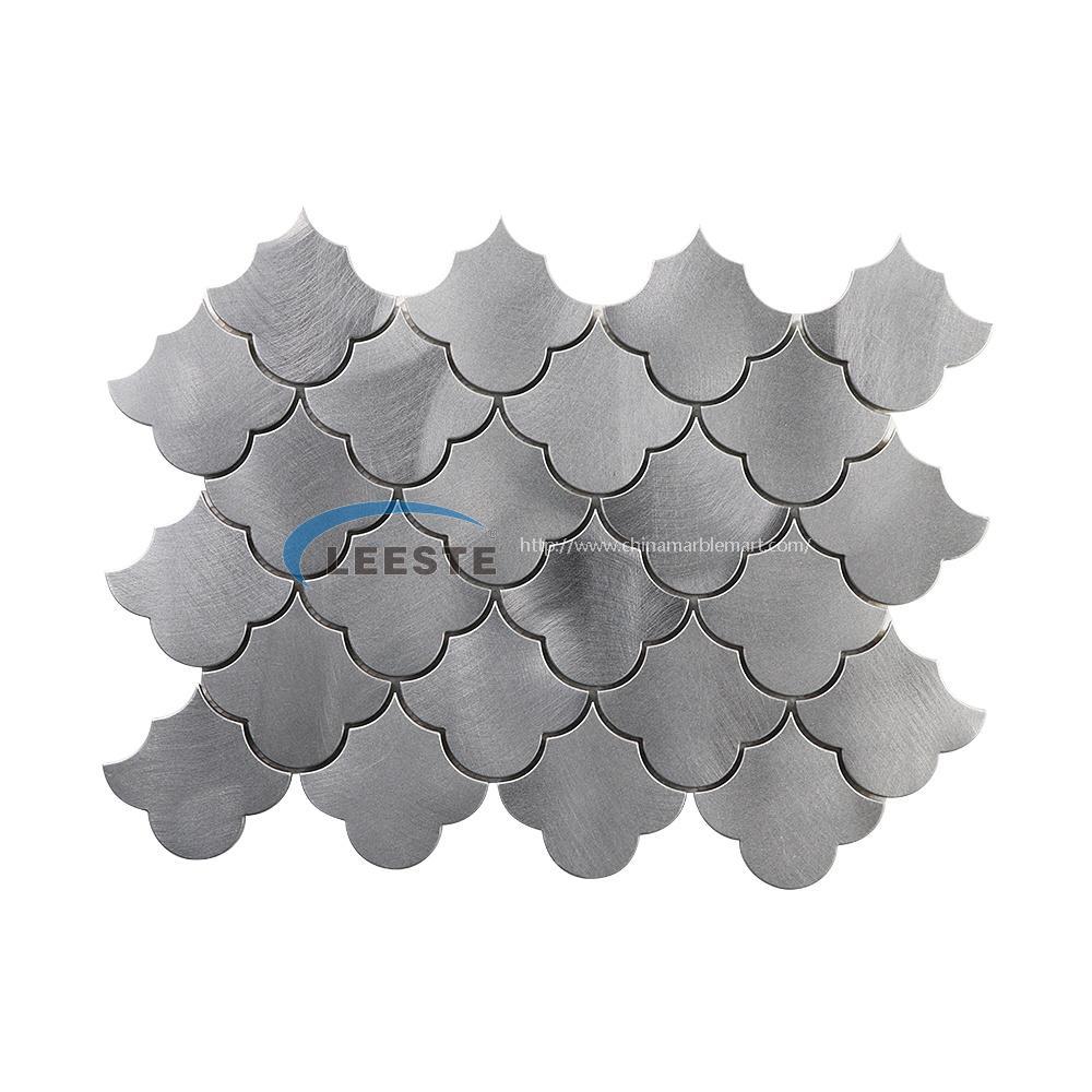 Modern  flower pattern Aluminum mosaic flower grey Aluminum Mosaic