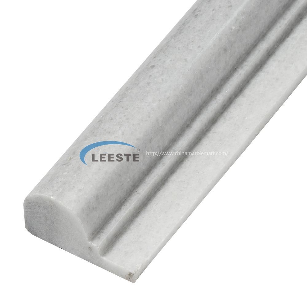 Marmara White Marble 1-1/4" X 2" X 12" Chair Rail 