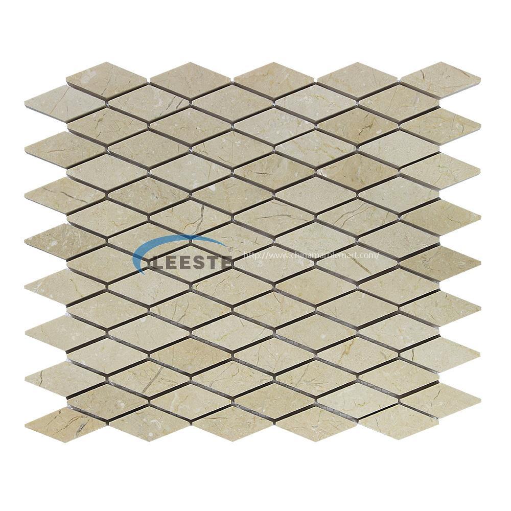 Crema Marfil Diamond Marble Mosaic Tile