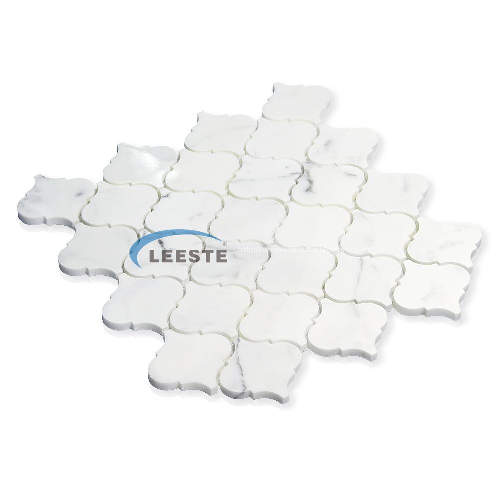 Calacatta White Polished 3" Arabesque Marble Mosaic Tile Calacatta White Polished 3" Arabesque Marble Mosaic Tile