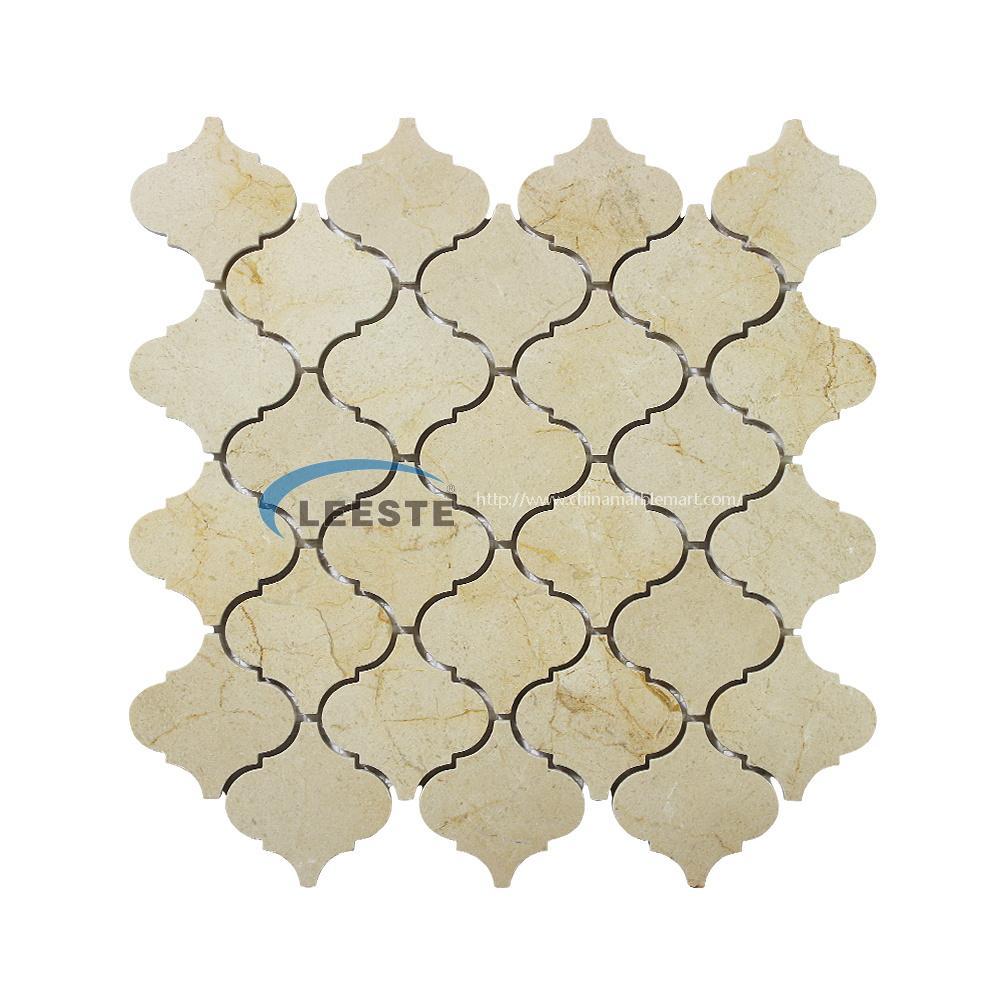 Crema Marfil Lantern Marble Mosaic Tile