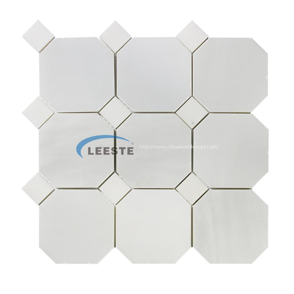 royal white floor decor octagon mosaic Decorative Stone Wall Tiles 