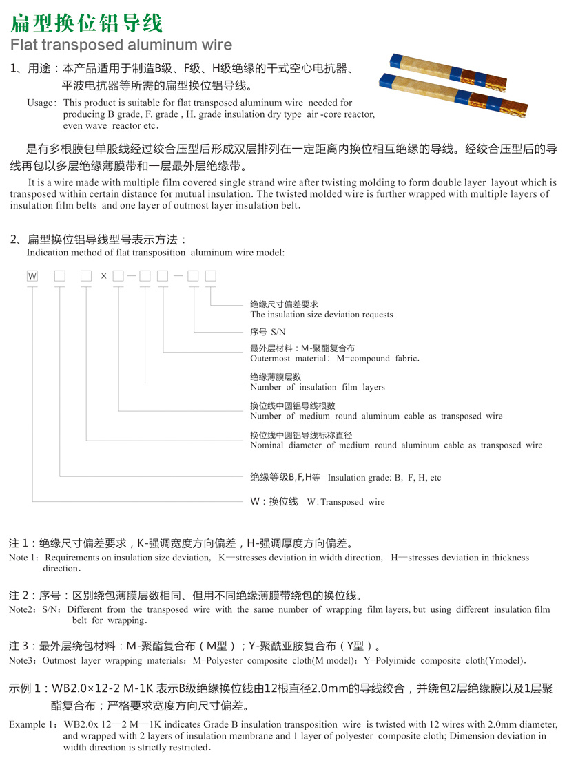 扁型換位鋁導(dǎo)線