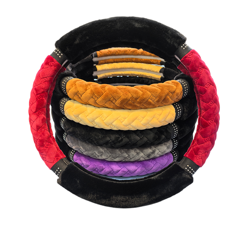 winter warm car wool steering wheel covers