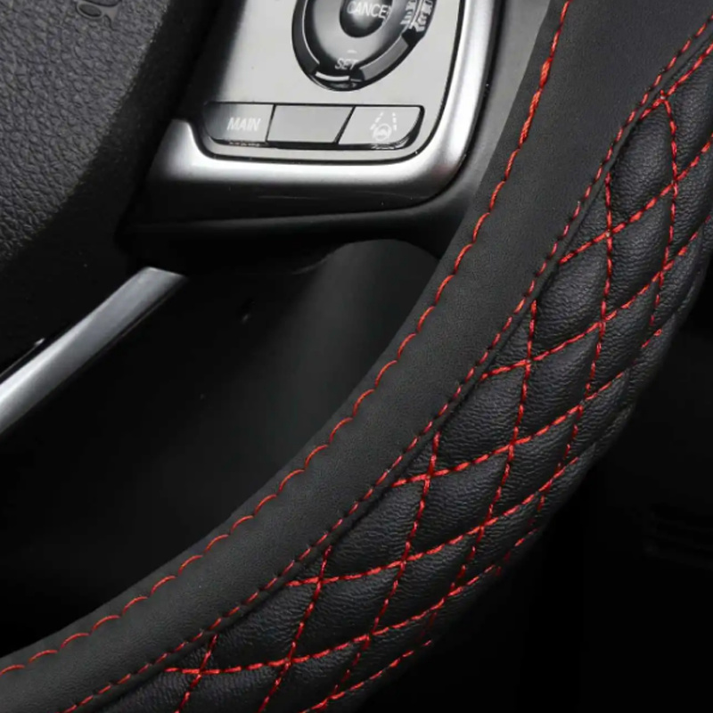 PVC embroidered steering wheel cover