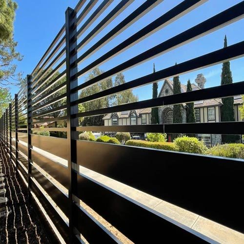 aluminum horizontal slat fencing
