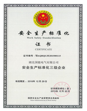 安全生產(chǎn)標(biāo)準(zhǔn)化證書(shū)