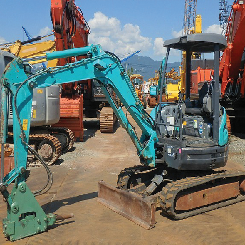 Kobelco SK30 small excavator with breaker
