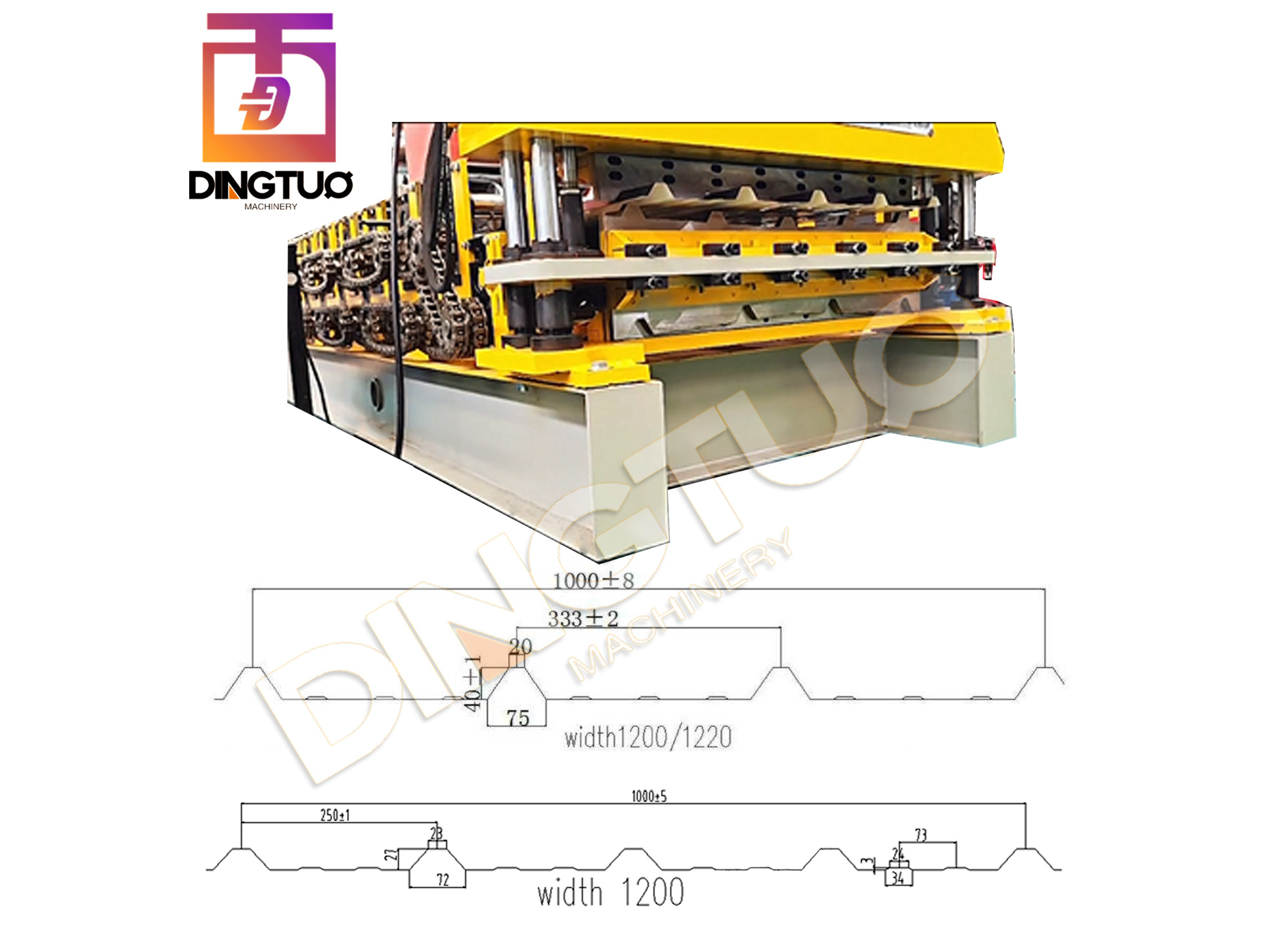 Tr4 Tr5 double layer roll forming machine