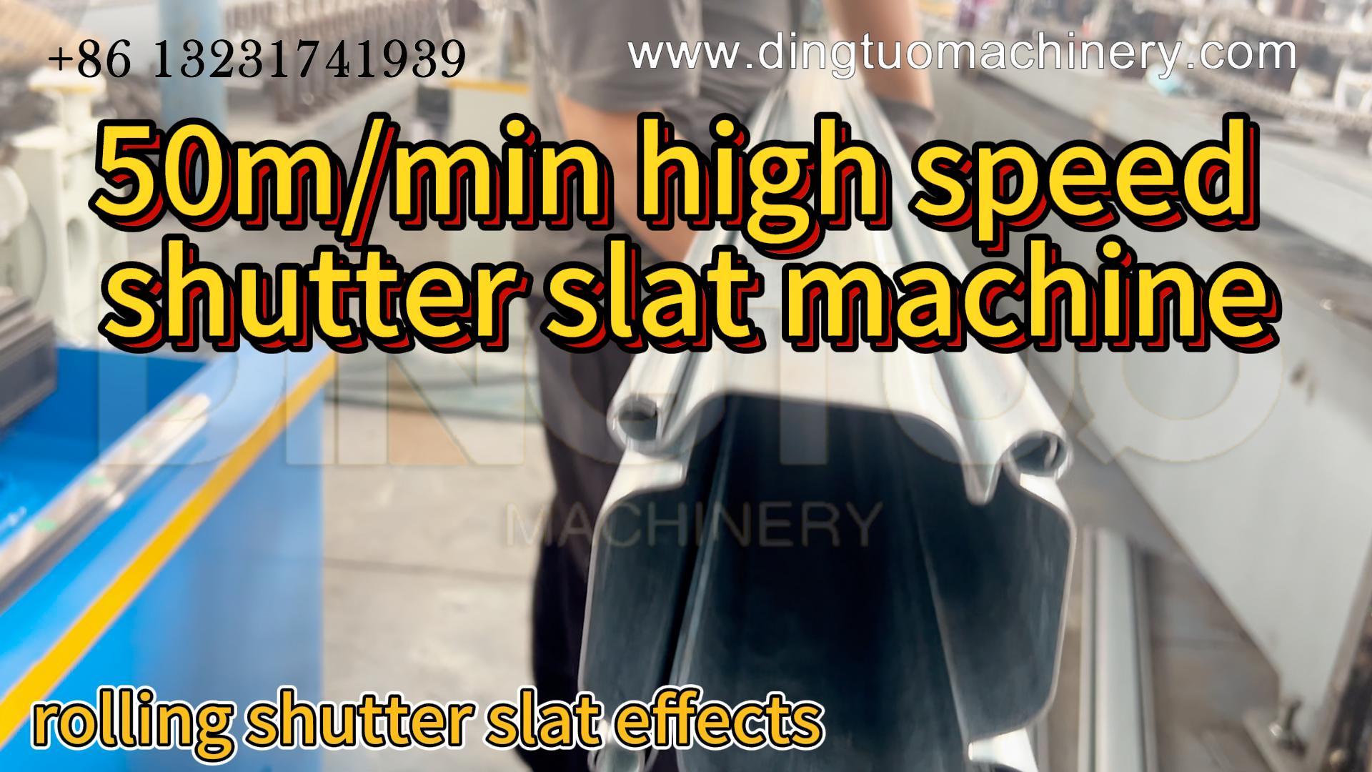 50m min high speed rolling shutter slat roll forming machine with flying cut