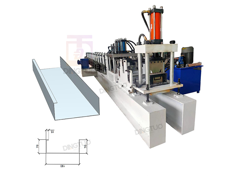 آلة تشكيل اللف البارد DING TUO YX 70 190 3 c purlin لصنع عوارض المنازل والحاويات في الجزائر