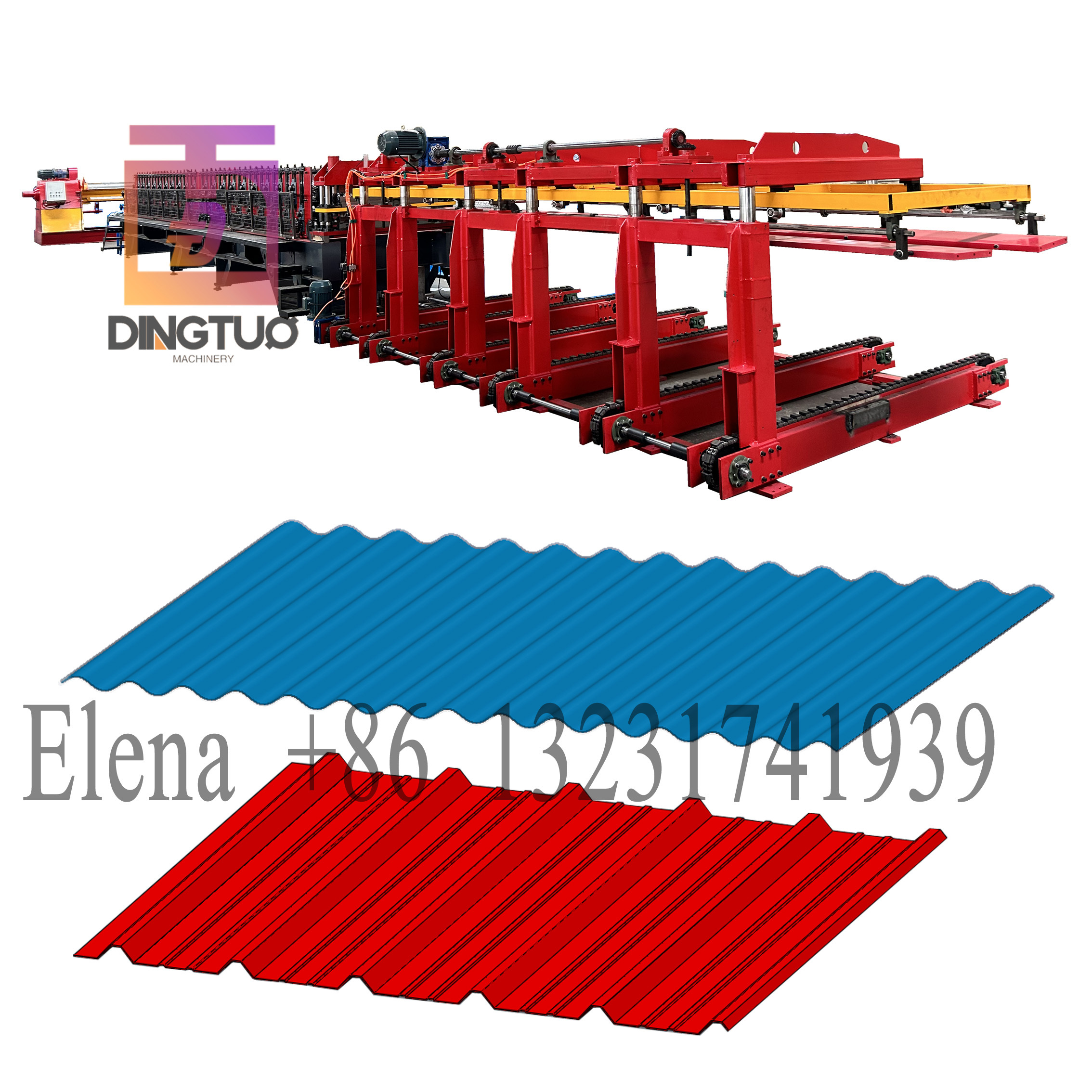 Full automatic double layer roll forming machine with auto stacker
