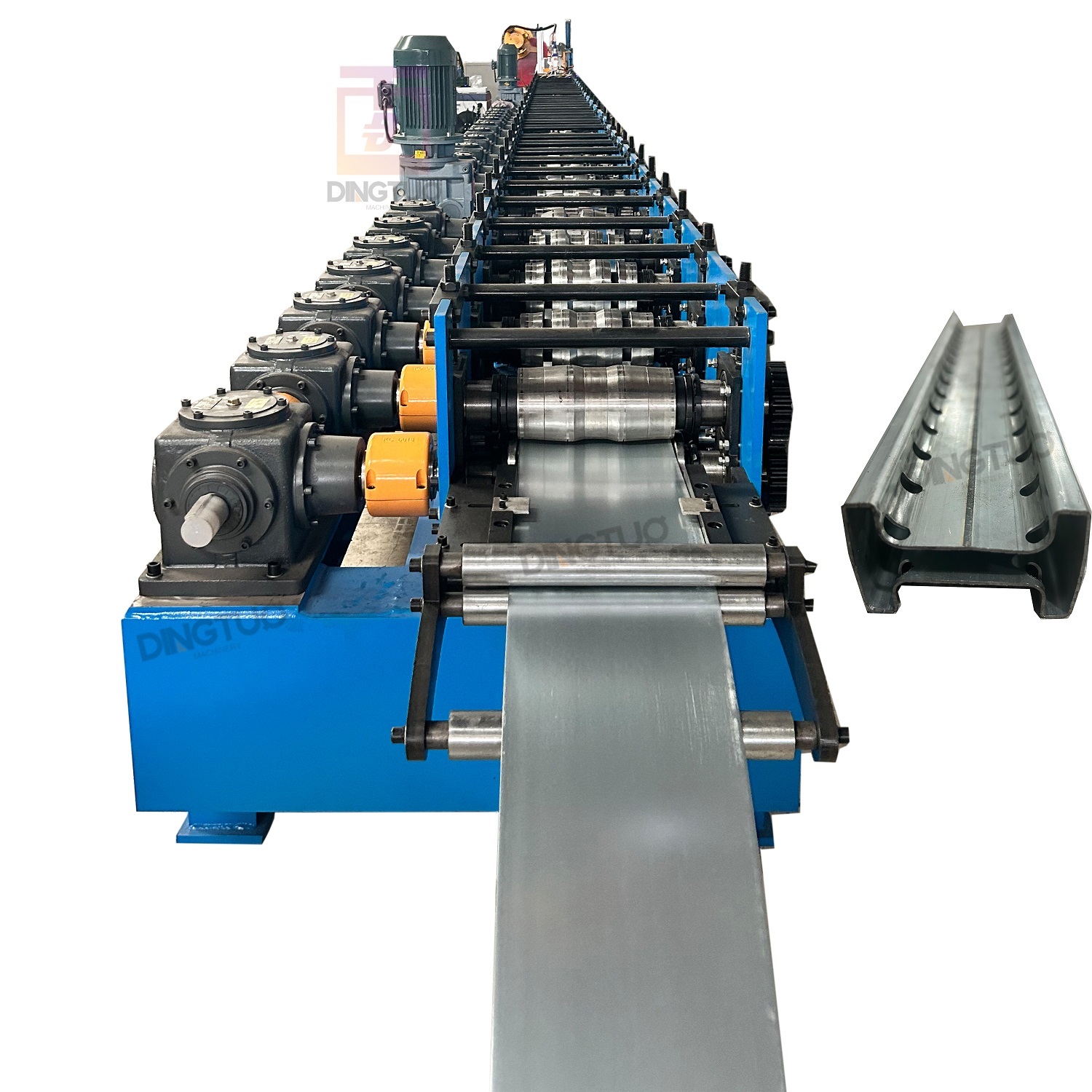 Metal fence post roll forming machine with laser welding