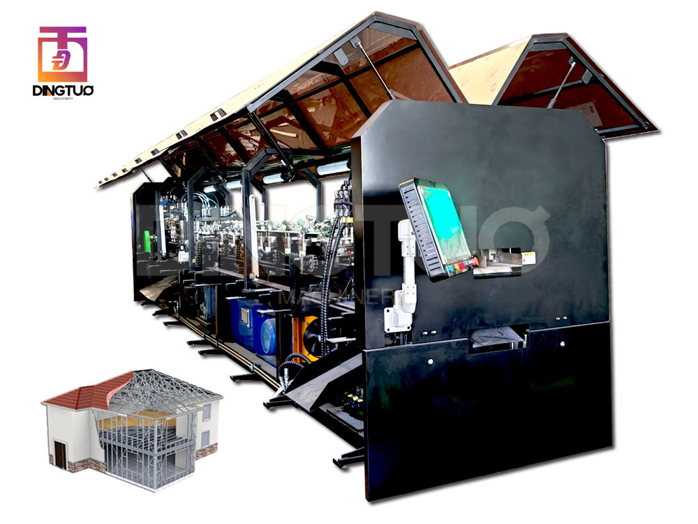 High intelligence high speed MF2000 C 75 to C 200  1.6mm light gauge steel frame roll forming machine with remote control system
