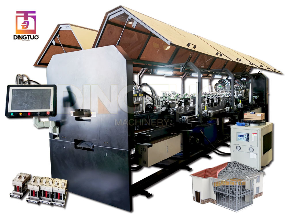 High intelligence high speed MF2000 C 75 to C 200  1.6mm light gauge steel frame roll forming machine with remote control system