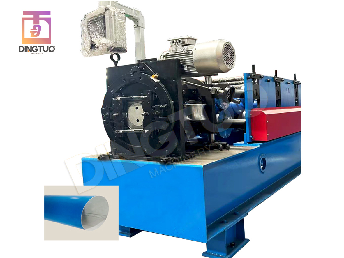 METAL 6''ROUND DOWNSPOUT ROLL FORMING MACHINE WITH ELECTRIC CUT